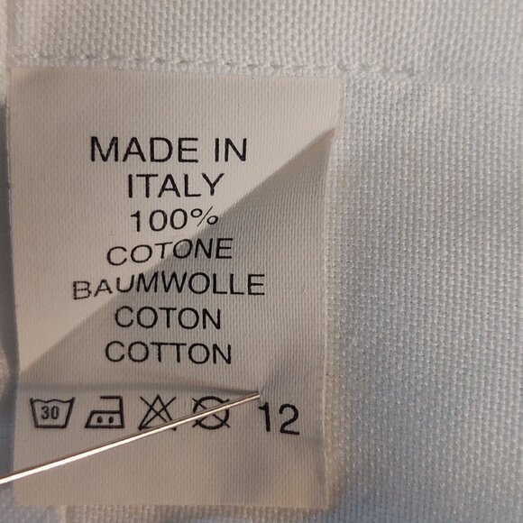 Pal Zileri Men's Button-down Dress Shirt 18 1/2 46 White 100% Cotton Italy - Picture 7 of 12